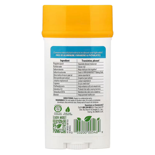 Arm & Hammer Essentials Natural Deodorant Juniper Berry – Déodorant Naturel Sans Aluminium 71g | Longue Tenue Maroc