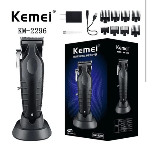 Kemei Pro 2296 – Tondeuse Professionnelle Sans Fil Rechargeable | Coupe Cheveux & Barbe
