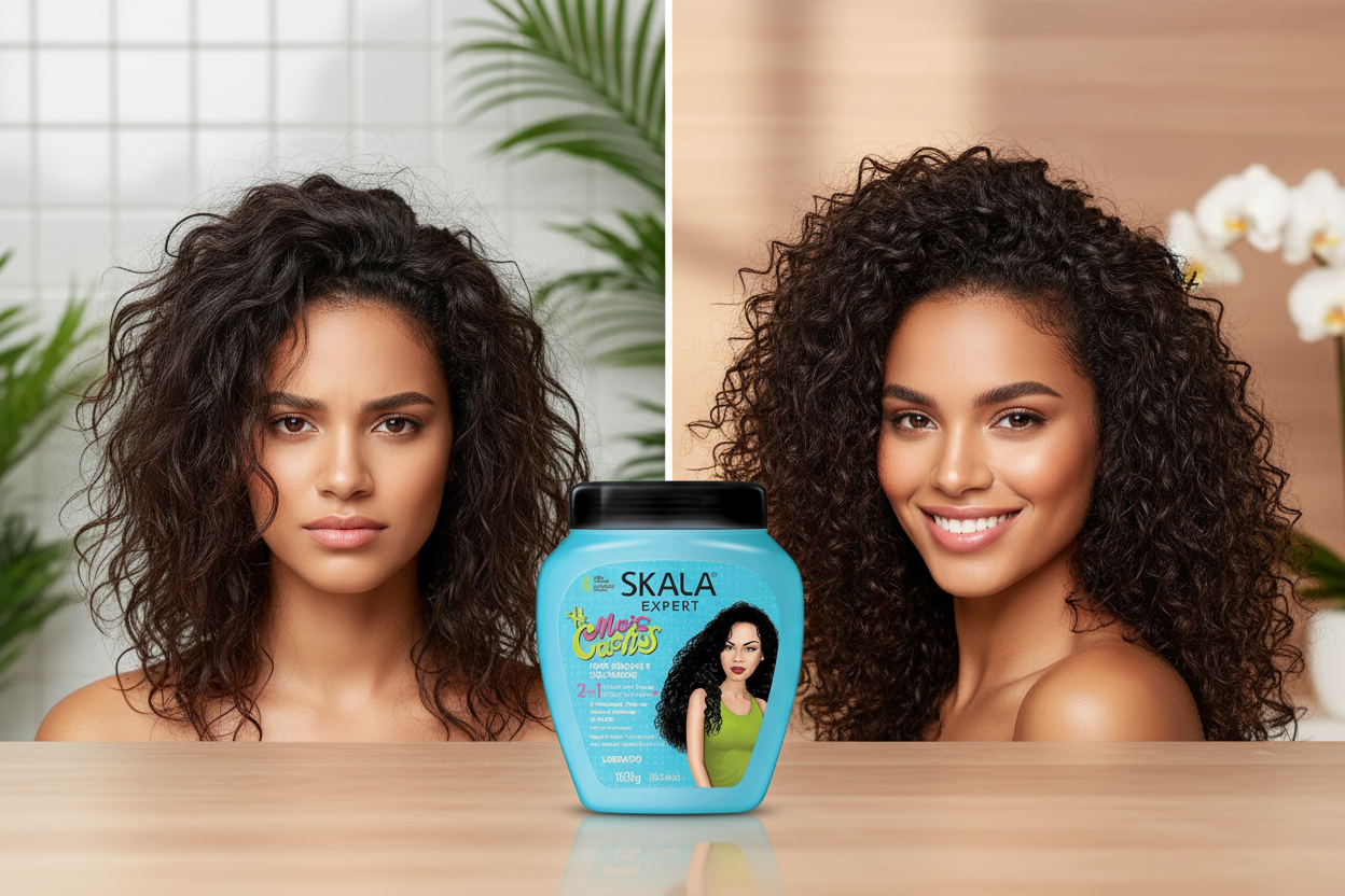 Avant/Après cheveux bouclés