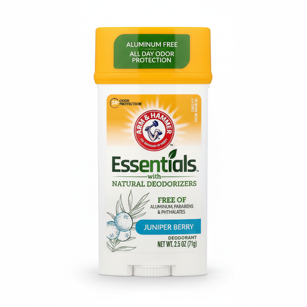Arm & Hammer Essentials Natural Deodorant Juniper Berry – Déodorant Naturel Sans Aluminium 71g | Longue Tenue Maroc