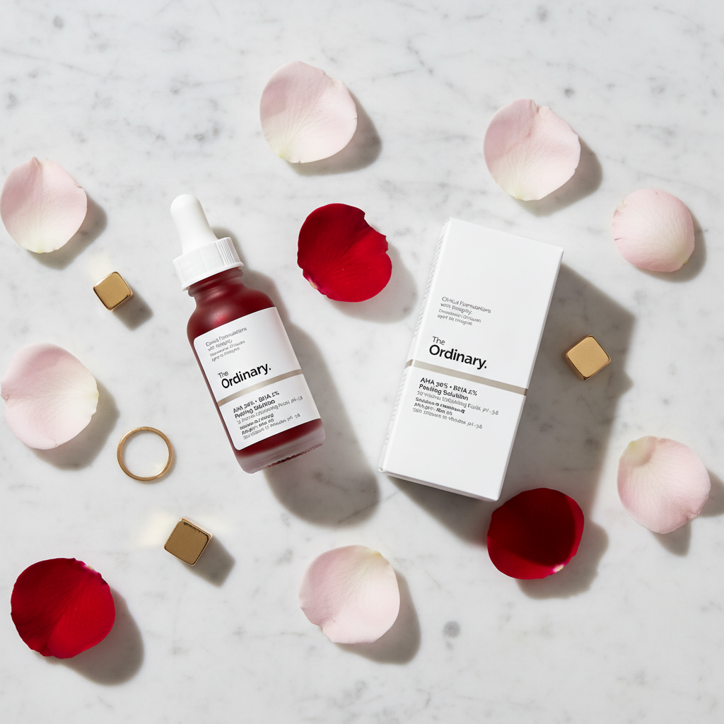 Flat lay avec emballage