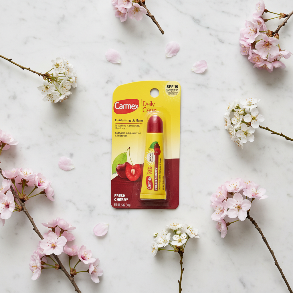 Flat lay fleurs de cerisier