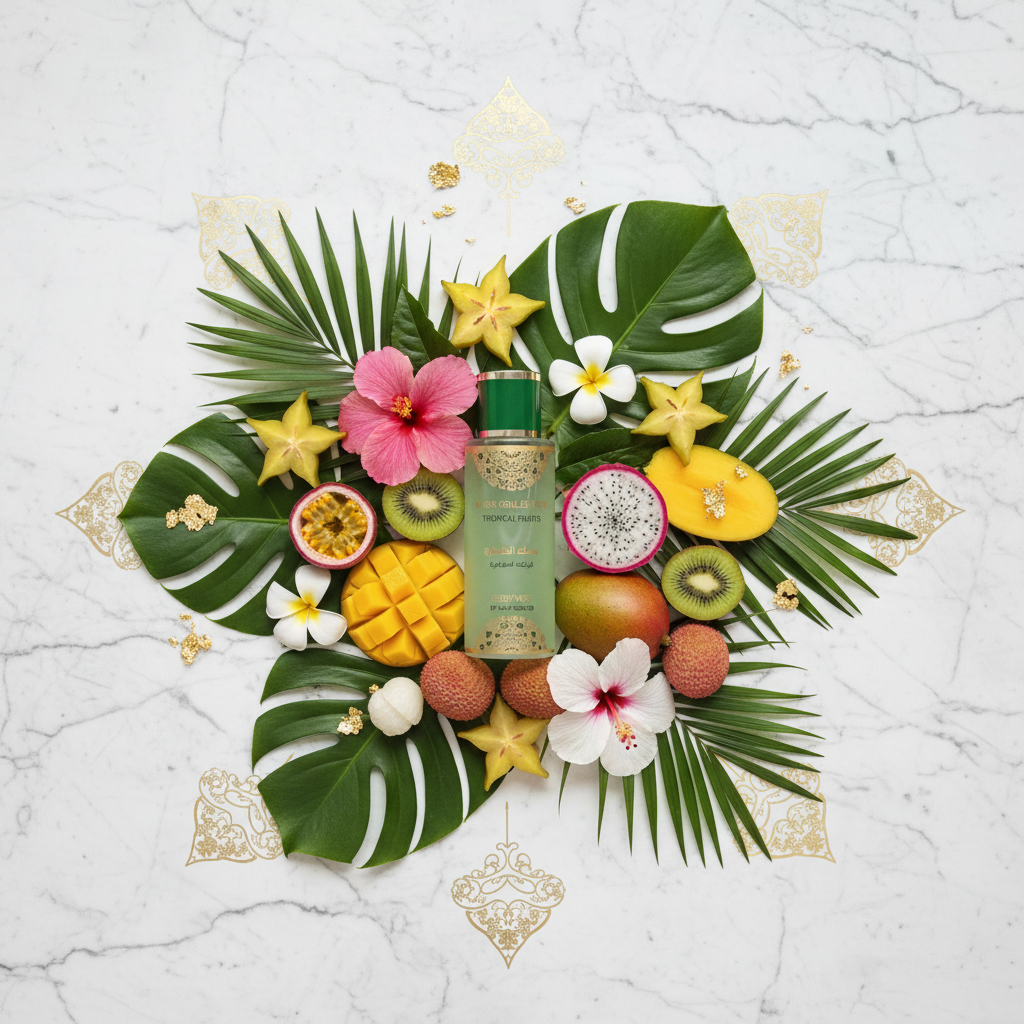 Flat lay tropical