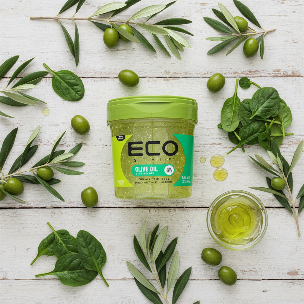 Eco Styler Gel Olive Oil 236ml – Gel Coiffant à l’Huile d’Olive 100% | Fixation Forte & Brillance – Maroc