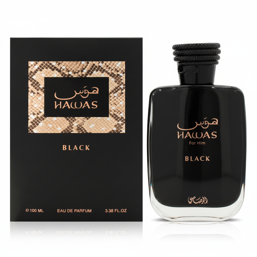 Collection Hawas - Hawas Black de Rasasi pour homme - Spray EDP 3,38 oz
