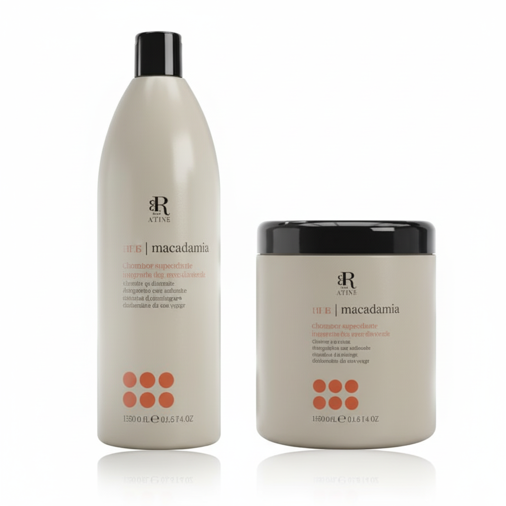 Macadamia Star kit Shampooing & Masque nourrissant et Collagène 1000 ML ا