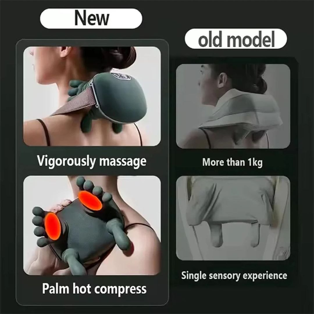 Appareil de massage électrique sans fil professionnel inspiré des mouvements de la main, portable et doté d'une fonction chauffante