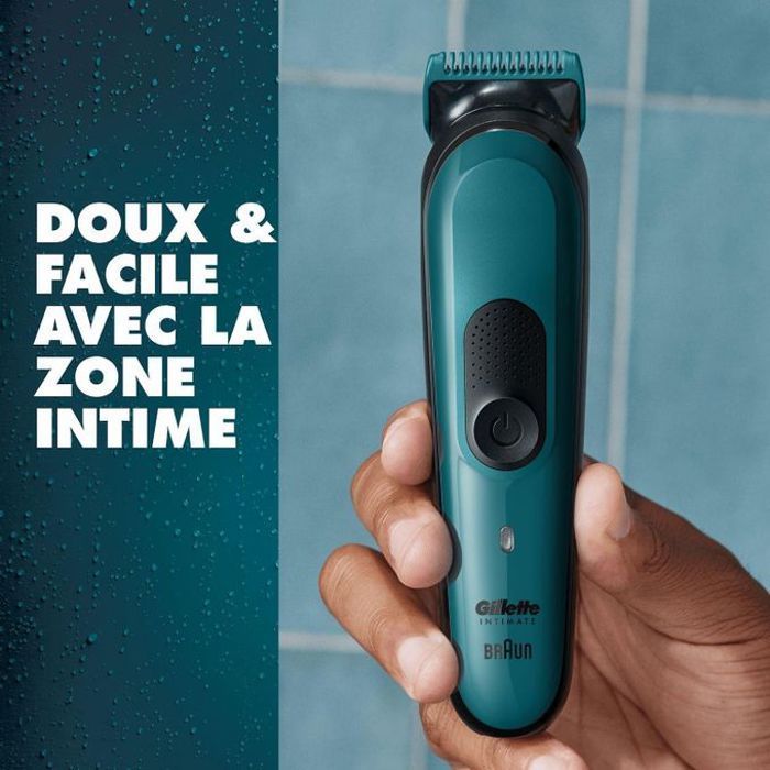 Gillette Intimate I3 – Tondeuse Zones Intimes Homme – Technologie SkinFirst Anti-Coupures & Étanche