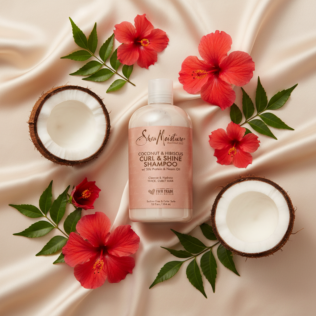 Shampoo Lifestyle Flat Lay